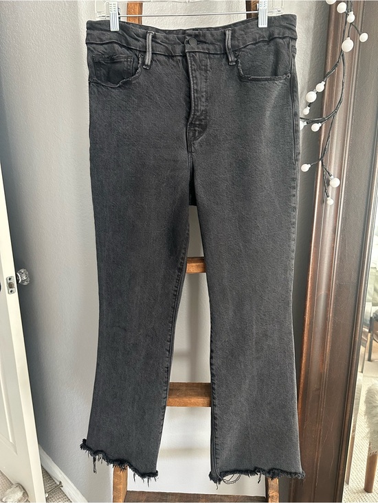 Good American Denim - Good American Raw-Hem Wide Leg Jeans, size 10 (30)